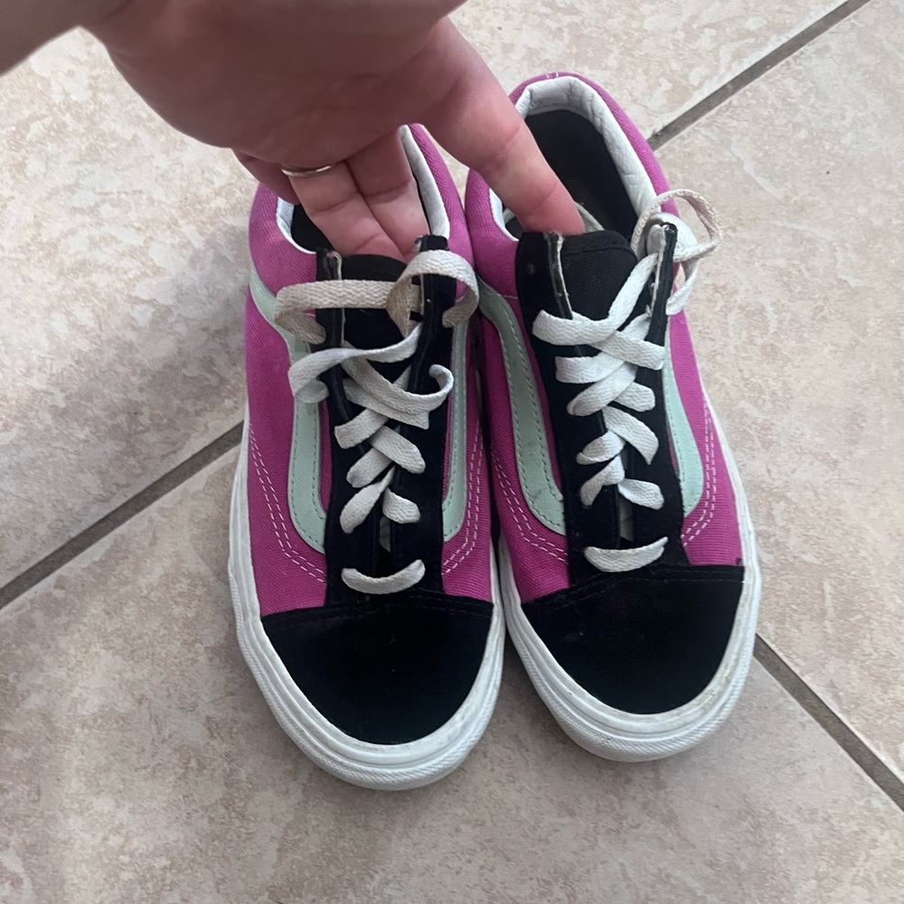 Kids Vans gently worn! Still bold colors with no rips or tares!